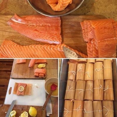 Deconstruction of Cedar Wrapped Salmon