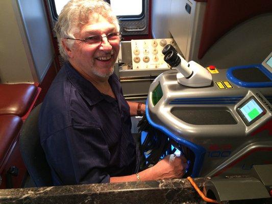 Jeff performing a repair with his laser welder.