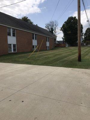 Has a bus stop located at the church!