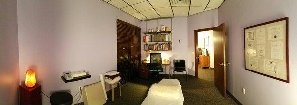 One of the treatment rooms, so relaxing. Smells of lavender.