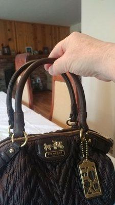 Gary made brand new handles for my Coach handbag!