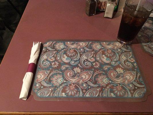 Just because. I liked the paisley print on the placemats. Haha!