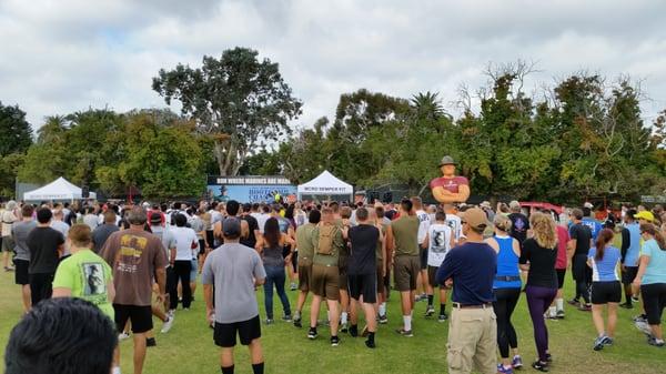 The Drill Instructor teaching the participants the Way of the Corps