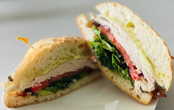 Turkey pesto sandwich