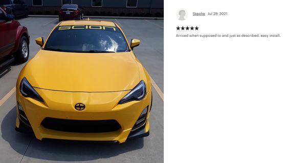 Customers Love Scion Windshield Banners