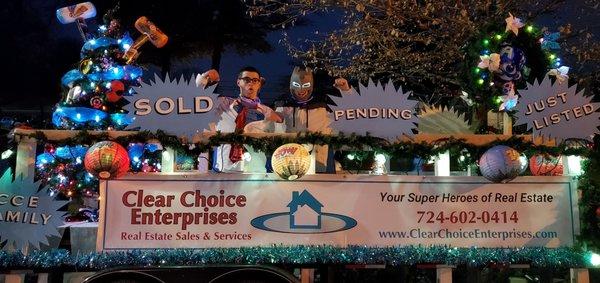 2021 Spirit of Christmas Parade "Super Hero Christmas" in Butler! Your Super Heroes of Real Estate #TheClearChoice