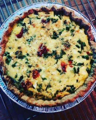 Tomato and herb quiche