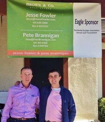 Pete Brannigan and Jesse Fowler as Eagle Sponsors