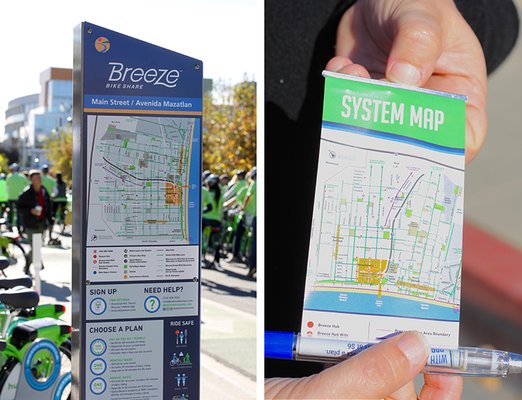 City of Santa Monica Bike Wayfinding System. Photo property of SPD.