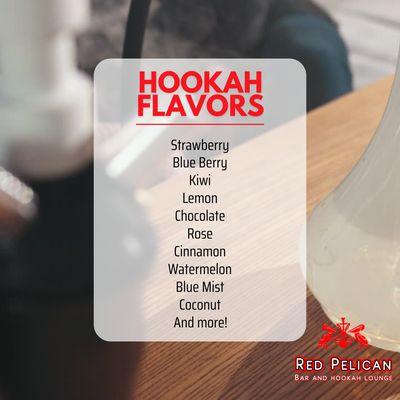 Check all the flavors we offer for your hookah