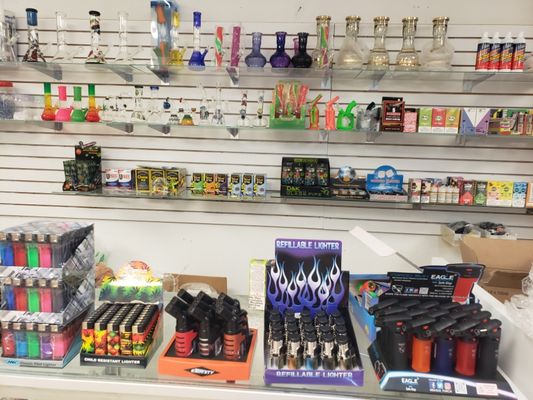 Glass pipes from just $7.99, grinders from just $4.99, touch lighters from just $4.99.