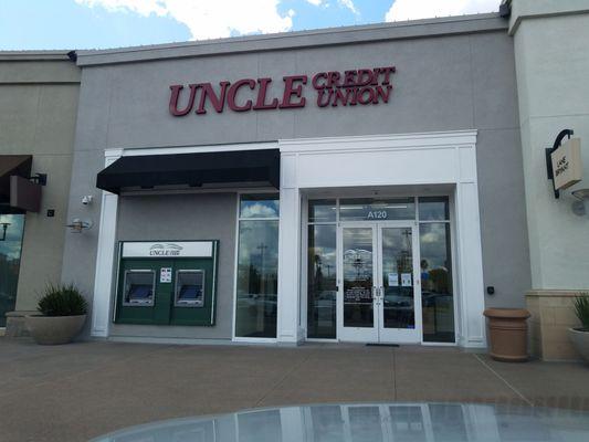 UNCLE Credit Union next to Lane Bryant, and several key businesses. Corona virus limited hours Monday through Friday 10am to 2pm