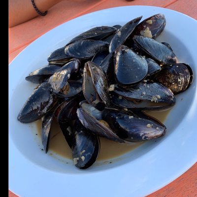 Mussels in white wine and garlic - menu recommendations but made to order