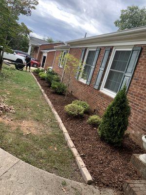 Mulch and border install