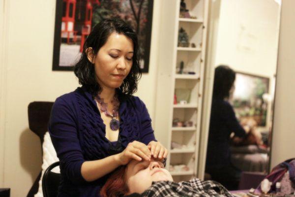 Reiki session photo shoot for Chopstick magazine interview.