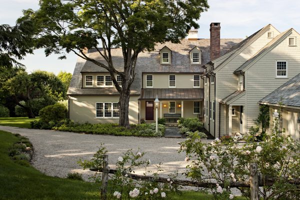 Farmhouse courtyard entry