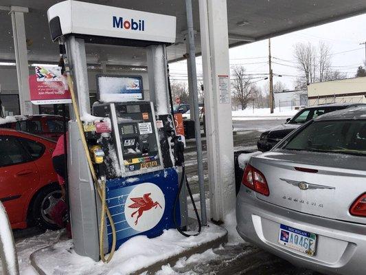 E85 pump caked in snow