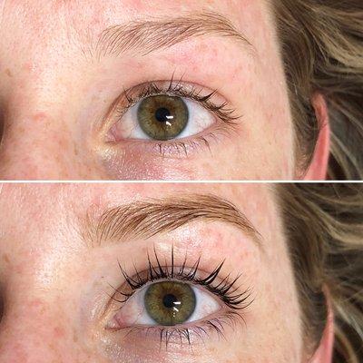 Lash lift and tint