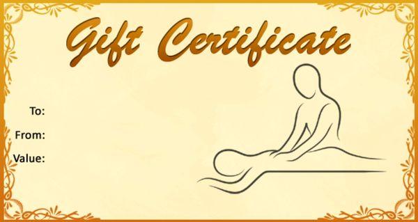 GIFT CERTIFICATES AVAILABLE