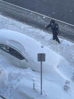 Even in the worst weather, after getting plowed in, the meter maids are ruthless!!