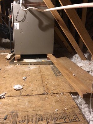 Roof support used as air handler base