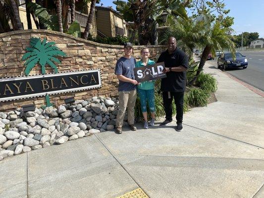 Jay the Broker with LTJG Stinson and Sgt Stinson (post paint party) on another successful VA home loan closing. (San Diego, CA)