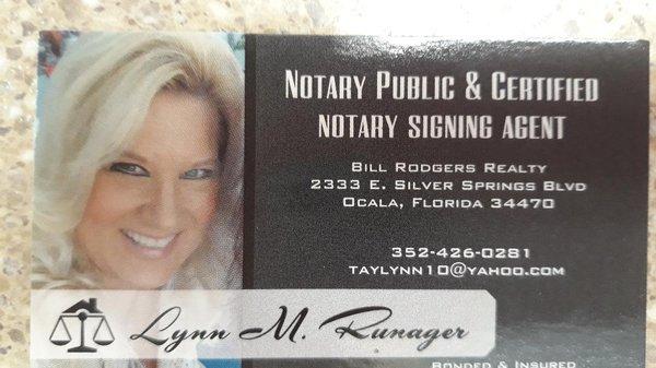 Lynn Runager Notary Services