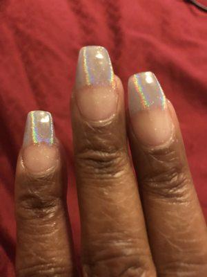 Close up of the Hologram / Holographic Nails