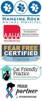 HRAH is AAHA Accredited, Fear Free Certified and a Cat Friendly Practice! We are also a proud partner with Pets for Patriots!