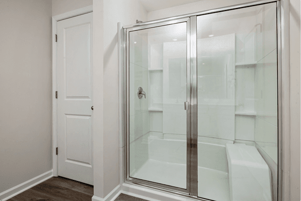 Glass Enclosed Shower In Primary Suite!