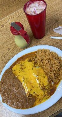 #16 cheese enchilada plate