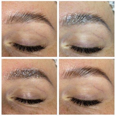 Step by steps brow lamination