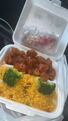 General TSO chicken. Lunch special $8.95