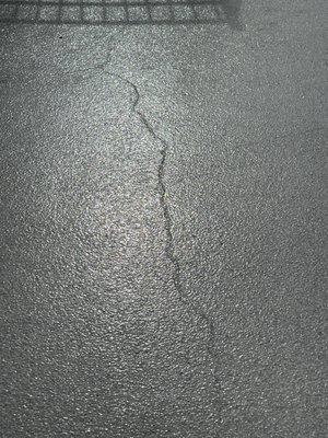 Crack in driveway