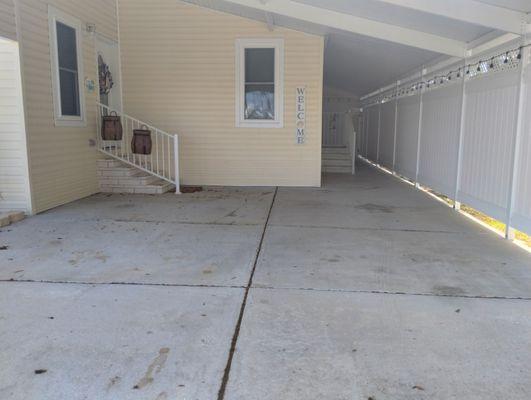 Carport epoxy / driveway before pictures