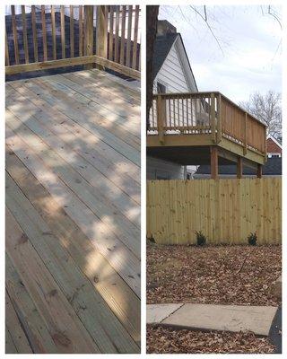 New deck and Fence