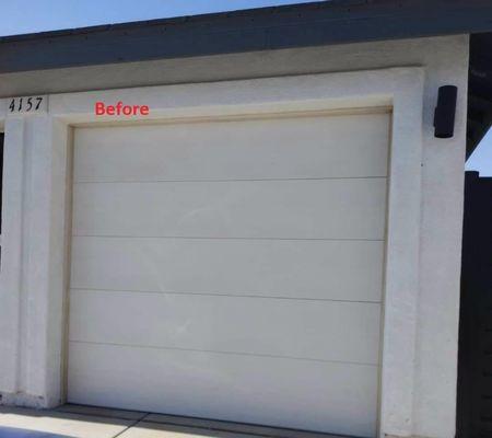 Customer wanted a new look for his garage door