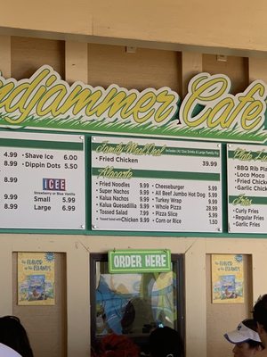 Menu prices as of 7/31/2019