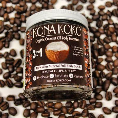 Kope "Kona Coffee" Mineral Body Scrubs