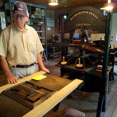 inside the Conner museum of Antique Printing