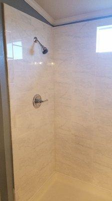 Full tile showers.