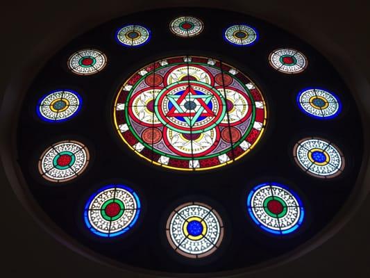 The beautiful stained glass window