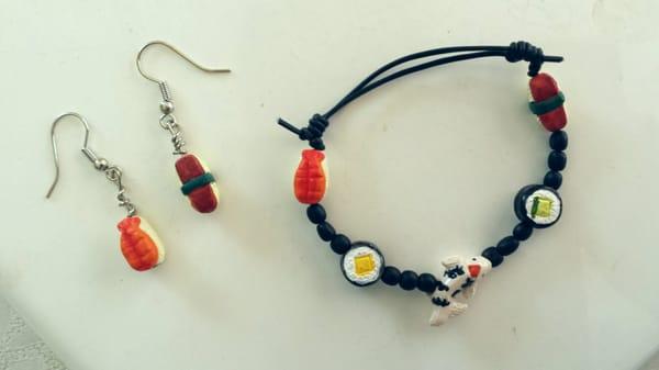 Earrings and bracelet I made from the Island's Edge Beads! Better than any souvenirs I've been able to find!