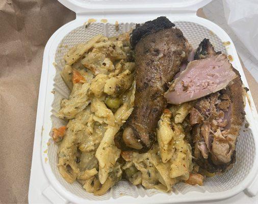 Rasta Pasta and Jerk Chicken