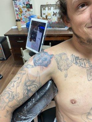 Alien Phone Tattoo