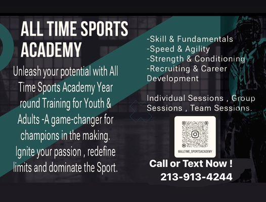 All Sports Training for youth and Adult , Ages 4-40.