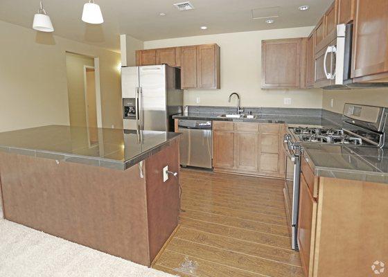 Kitchen with island.