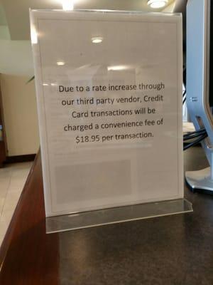 I want to be the credit card servicer for the county. Looks like they are making a killing. Haven't they heard of Square?