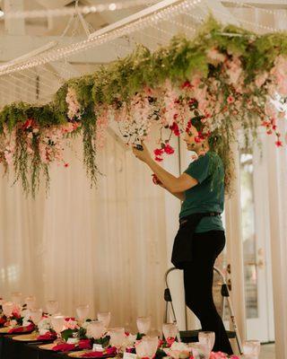 Set up on wedding day! Photo: Blair Schutler Photography