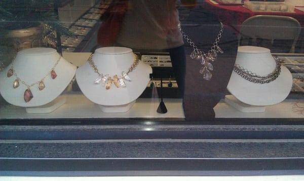 Necklaces in the window